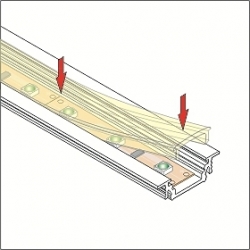 TM-listwa.maskujaca do LED profil mleczny2000mm